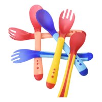 Genérico - Set 10 Cucharas + Tenedor Sensor Temperatura Bebe Cocina Lau