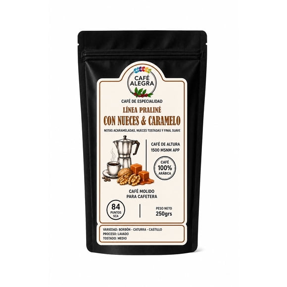Café de Especialidad Molido Praliné Nuez & Caramelo 250 g