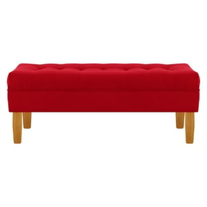 Bodevir - Banqueta Wood 2C Felpa 04 Rojo