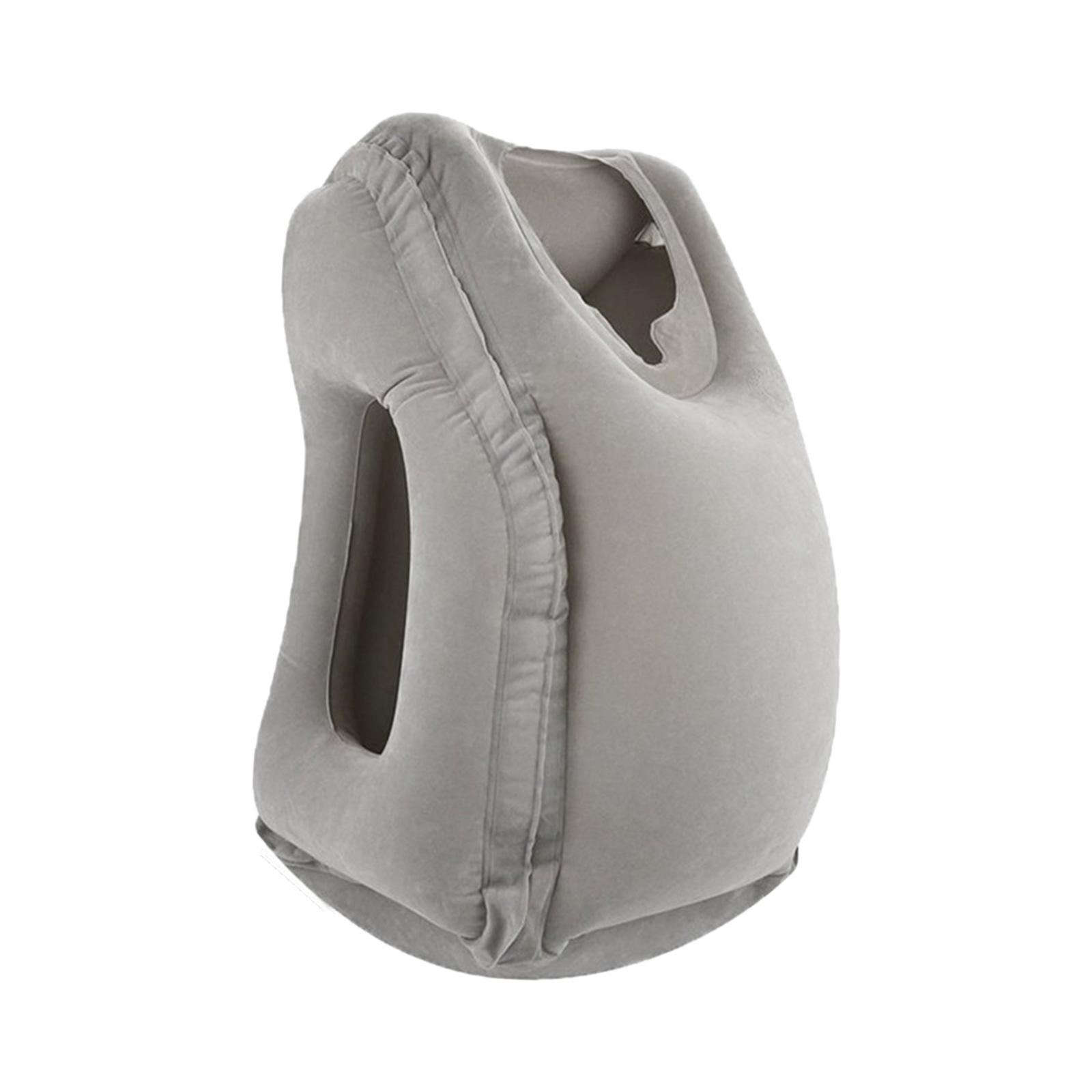 Ioensy - Cojín De Soporte De Barbilla De Cabeza De Cuello De Almohada De Viaje Inflable Para Trenes A Casa