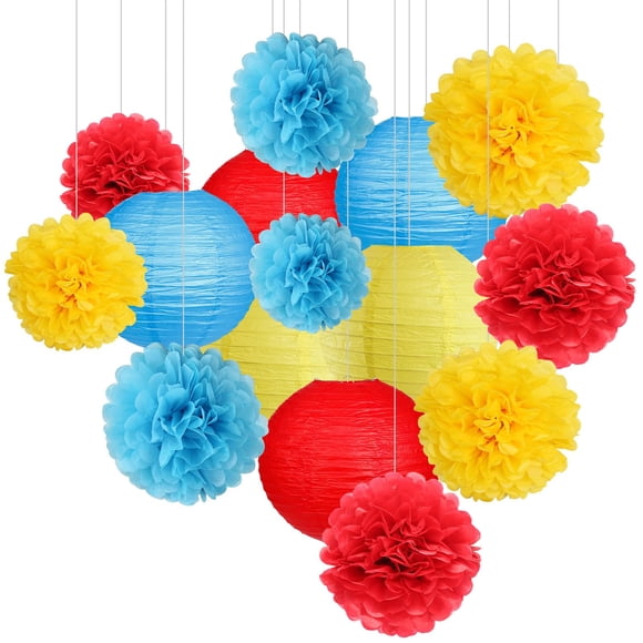 Decoraciones De Fiesta Carnival Circus Rojo Amarillo Azul