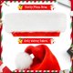 thumbnail image 3 of Paquete de 2 gorros de Papá Noel, gorros de Papá Noel unisex para fiestas navideñas, gorro navideño con felpa de terciopelo para adultos y niños., 3 of 7