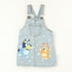 thumbnail image 1 of Vestido Niña Denim Flores Azul Bingo Y Bluey, 1 of 4