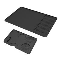 Bothyi - Tapete De Silicona Para Café Con Tapete Para Apisonar Espresso, Tapete Para Barra De Café, Color Negro