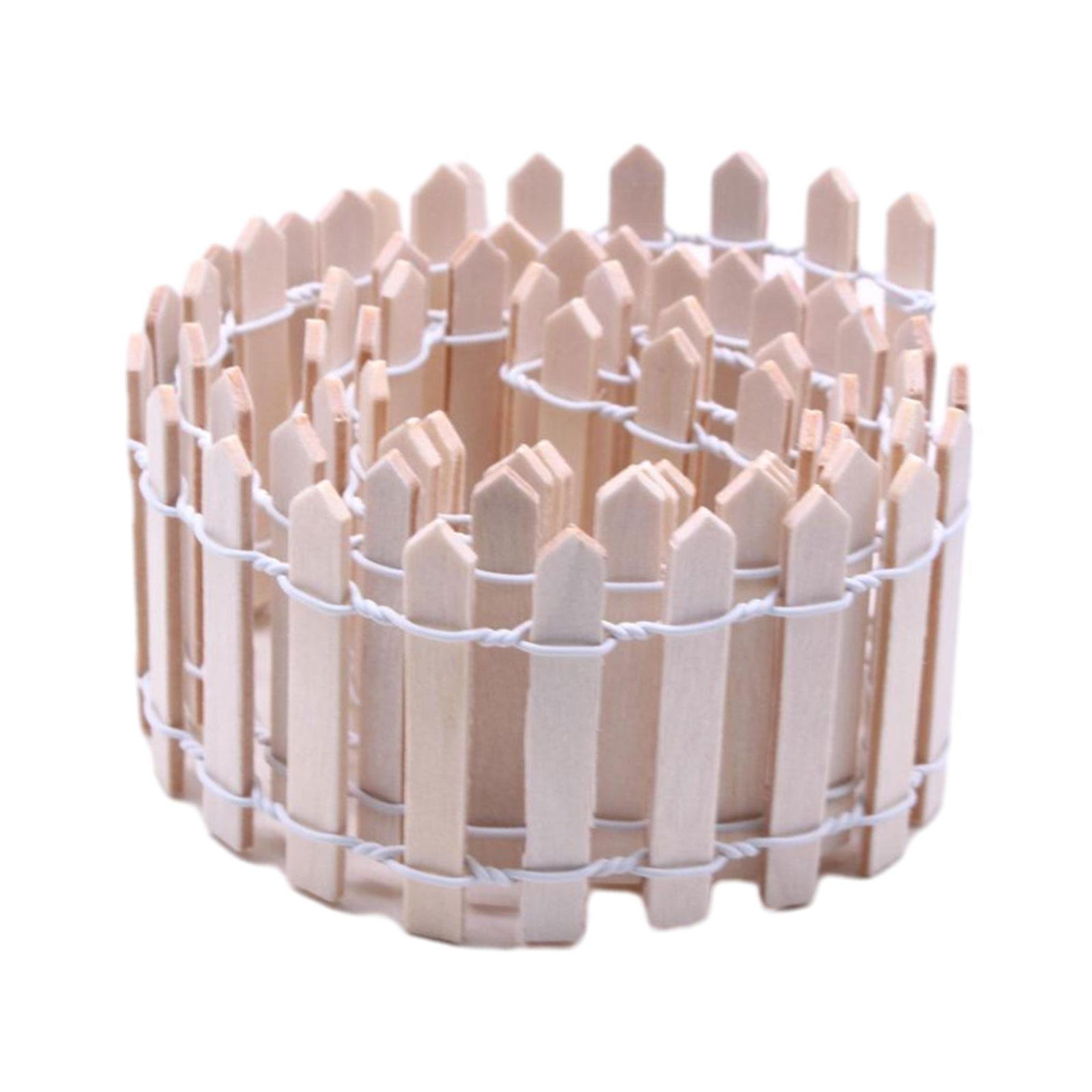Magideal - Valla De Jardín De Hadas En Miniatura, Valla De Madera Para Exteriores, Micropaisaje, Decoración De Jardín De 90X5Cm Para Decoración De Casa De Muñeca Beige