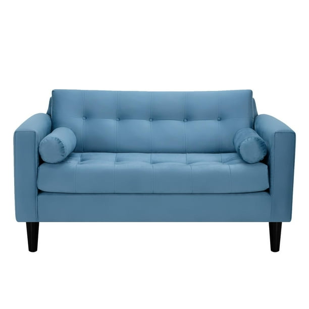 Sofa Retro 2c Felpa 00 Azul Petroleo