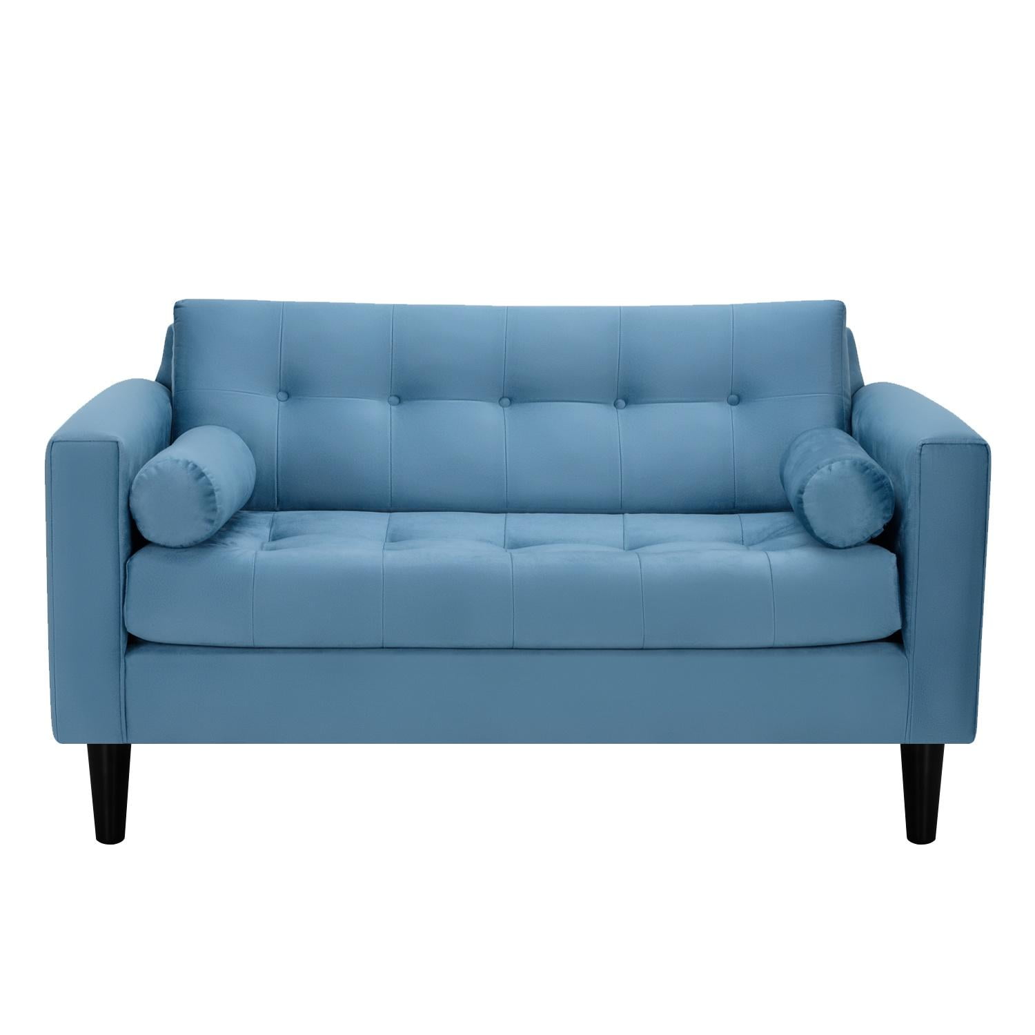 Bodevir - Sofa Retro 2c Felpa 00 Azul Petroleo