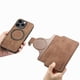 thumbnail image 3 of Funda Billetera Magnética para iPhone 15 Pro Soporte Tarjetas Desmontable Marrón, 3 of 6