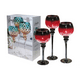 thumbnail image 1 of Juego 3 Copas Candelabro Rojo Craquelado, 1 of 1