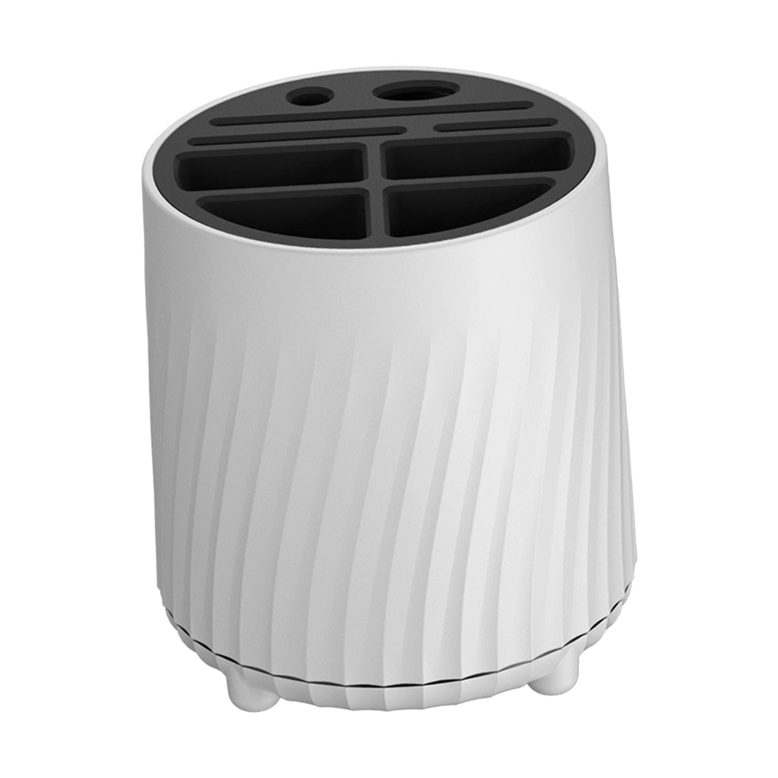 Bothyi - Soporte De Utensilios Giratorio De 360 ° Para Mostrador De Cocina Para Cubiertos, Peladores, Cucharones, Blanco, Negro