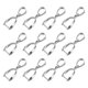 thumbnail image 1 of 12 piezas de pasador de presión de plata esterlina, clips de aleación de 8mmx19mm, cierres de clip, conector de colgante de joyería para la fabricación de pulseras y collares, plata, 1 of 6