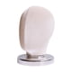 thumbnail image 4 of Cabeza De Bloque De Lona (altura 25 Cm) Cabezal De Exhibición De Peluca Estable Para Sombreros Peluca Sombrero Terciopelo Beige, 4 of 5