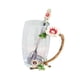 thumbnail image 4 of Taza De Té De Flores Esmaltadas Taza De Leche Con Tapa Para Regalos De Graduación De Abuela 12cm X 6,5 Cm X 12cm, 4 of 5