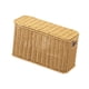 thumbnail image 5 of Cesta de almacenamiento de imitación de ratán, cesta tejida a mano, contenedor para artículos pequeños, decorativa para el hogar, dormitorio, sala de S amarillo, 5 of 5