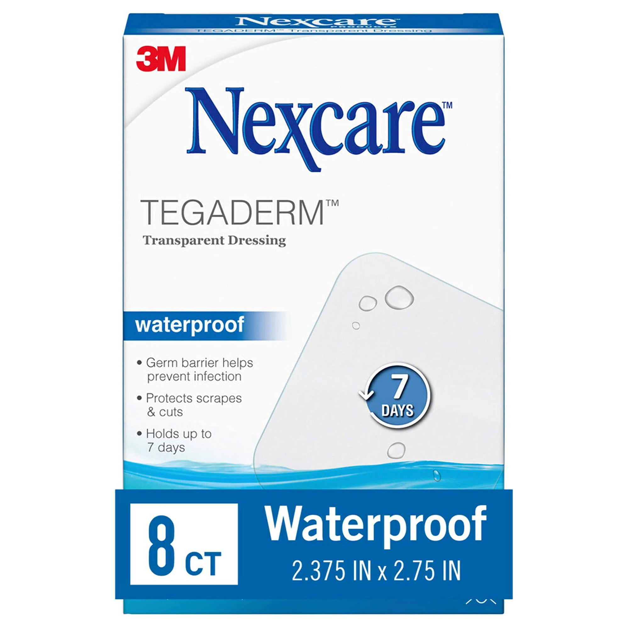 Aderno Impermeable Transparente Nexcare Tegaderm, 8 Unidades