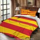 thumbnail image 1 of Bedding Red Yellow Striped Background with Glasses And Lightning Pattern All-Season Machine Washable Includes Pillowcases Suitable for Bedroom Guest Room Dormit, 1 of 1