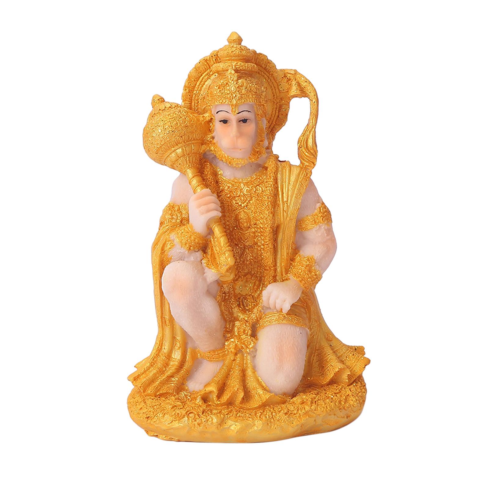 Magideal - Estatua De Buda Mono Hindú, Estatuilla De Hanuman, Artesanía De Resina Hecha A Mano, Escritorio, Hogar, Oficina, Decoración, Regalo De La Suer