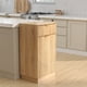 thumbnail image 3 of 10-Gallon Woodgrain Tilt-Out Trash Can Cabinet with Wave-Textured Drawer & Pull-Out Bin - Multipurpose Kitchen/Bath Organizer in Oak Finish, 3 of 3