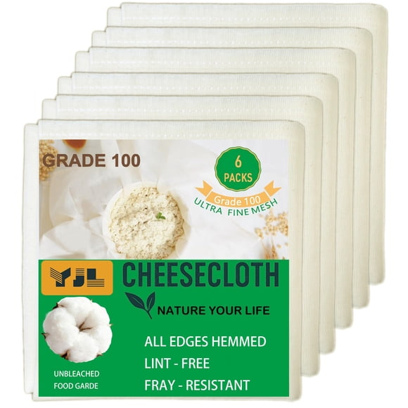 Paño de queso YJL Grado 100 51 cm Pack de 6