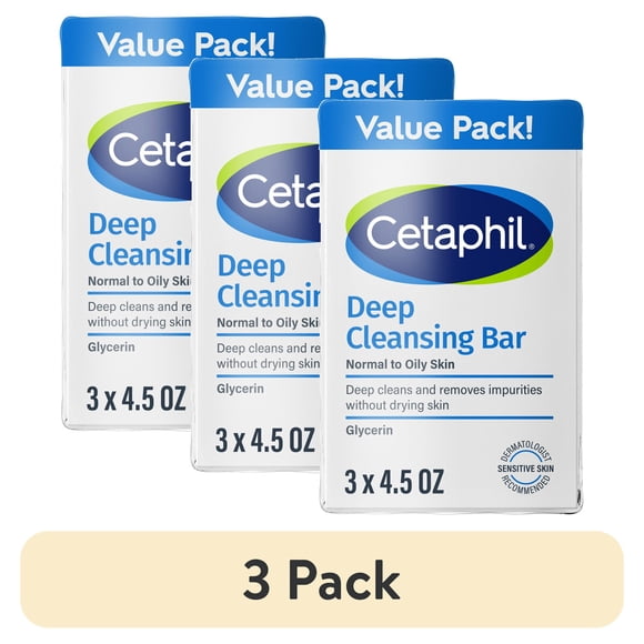 Jaban Cetaphil Deep Cleansing 3 Pack 4.5oz Piel Sensible