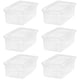 thumbnail image 1 of Contenedores de Almacenamiento Iris Ohyama Paquete de 6, 6 Cuartos, Transparentes y Apilables, 1 of 4