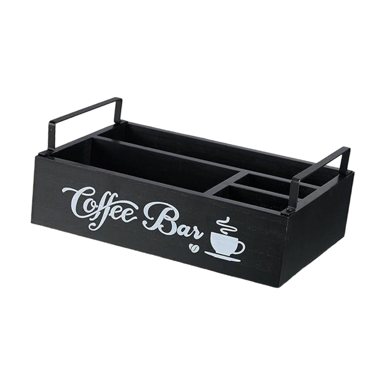 Bothyi - Organizador De Estación De Café Soporte De Madera Rústica Para Cápsulas De Café Para Cafetería, Oficina, Estilo A