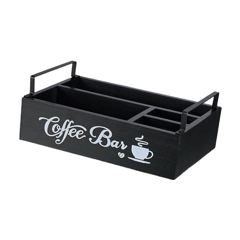 Bothyi - Organizador De Estación De Café Soporte De Madera Rústica Para Cápsulas De Café Para Cafetería, Oficina, Estilo A
