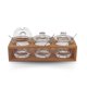 thumbnail image 1 of Juego de tarros de vidrio Badash Crystal de 10 piezas con tapas, cucharas y soporte, 1 of 7
