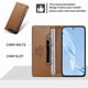 thumbnail image 2 of Funda Tipo Cartera de Cuero Sintético para XIAOMI 14T Pro Bloqueo RFID, con Ranuras para Tarjetas y Bolsillo para Efectivo, Cierre Magnético Fuerte Marrón, 2 of 6