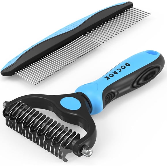 Cepillo Deslanador Docrok Combo 2 en 1 Azul Acero
