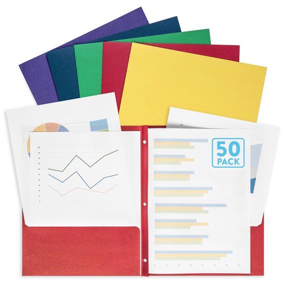 Carpeta de archivo Blue Summit Supplies – Pack de 50 surtidas
