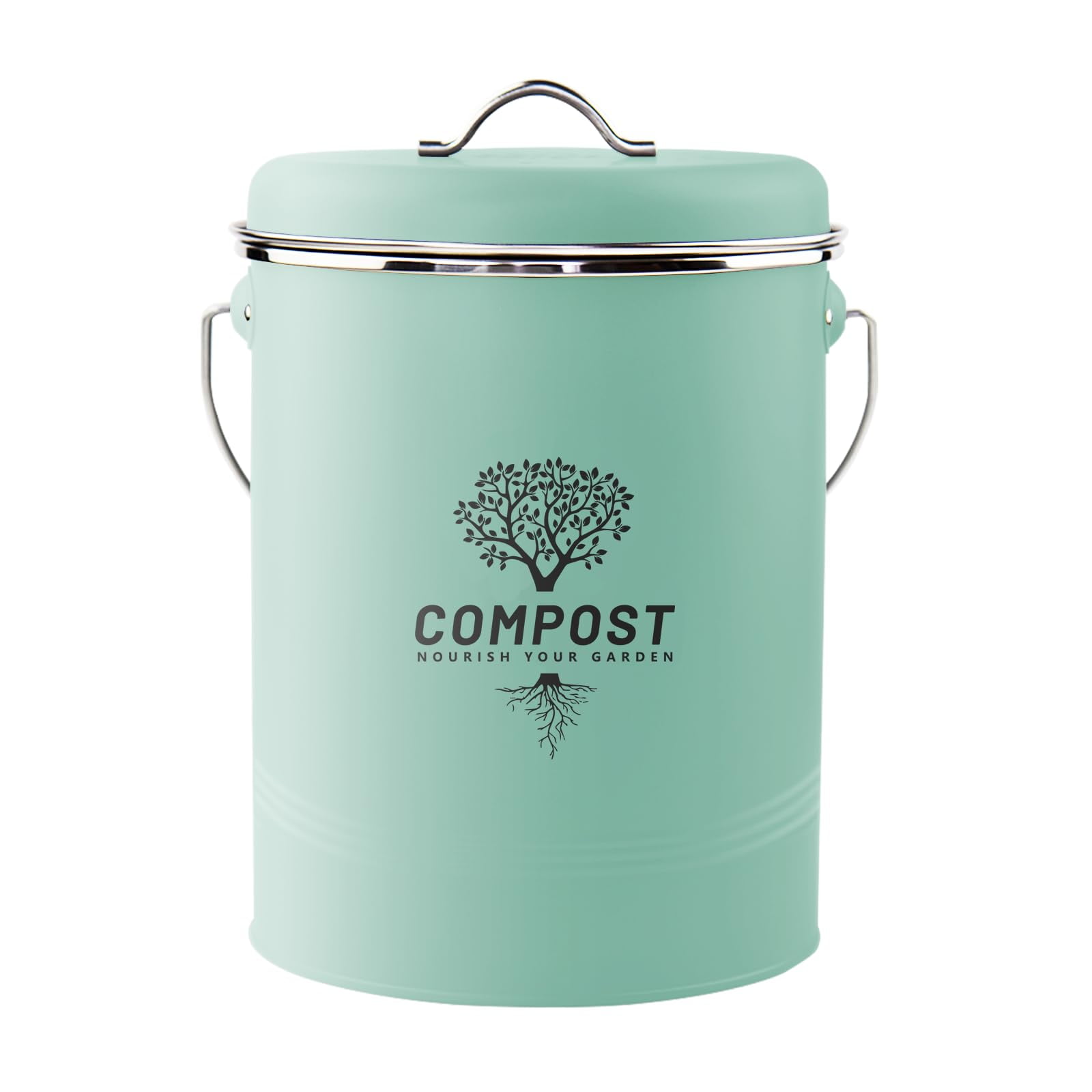 Cubo De Compostaje Holismo Para Encimera, Resistente A Los Olores, 5 Litros De Capacidad