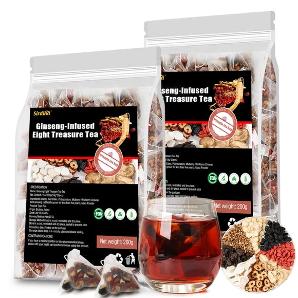 Té De Ginseng Y Ocho Tesoros Para El Bienestar Renal 200 G