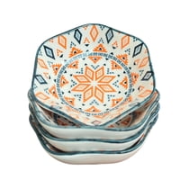 Oem - Pack 4 Platos Bowl Para Salsas Con Diseños Rombos