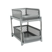 Bothyi - Organizador De Armario Extraíble Con Estante De Almacenamiento Multifuncional De 2 Capas Para Cocina, Color Gris