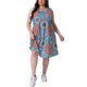 thumbnail image 2 of Vestido de verano sin mangas con cuello redondo y bolsillos para mujer de talla grande Agnes Orinda, 1X amarillo azul, 2 of 5