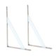 thumbnail image 3 of 2 Piezas Soporte De Estante De Pared En Forma De L De Metal Soporte De Bastidor 150x95x2mm Blanco, 3 of 5