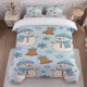 thumbnail image 1 of Snowman Snowflake Bells Themed Bedding Set Duvet Cover and Pillowcase Set, 1 of 5
