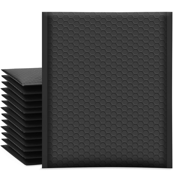 Bubble Mailers UCGOU, color negro, 8,5 x 12 cm, 25 unidades, acolchado en poliéster
