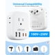 thumbnail image 5 of Adaptador de enchufe de viaje LENCENT Switzerland con 4 tomas de corriente alterna y 4 USB, 5 of 7