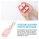 thumbnail image 5 of Uxcell 2 piezas de llavero personalizado con foto y cuero 11.2cm x 3.5cm llavero personalizado para amigo y familia, rosa, 5 of 6
