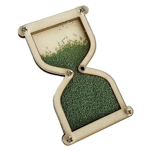 Bothyi - Juguete De Reloj De Arena De Madera Para Niños, Tabla Ocupada Montessori Para Niños, Color Verde