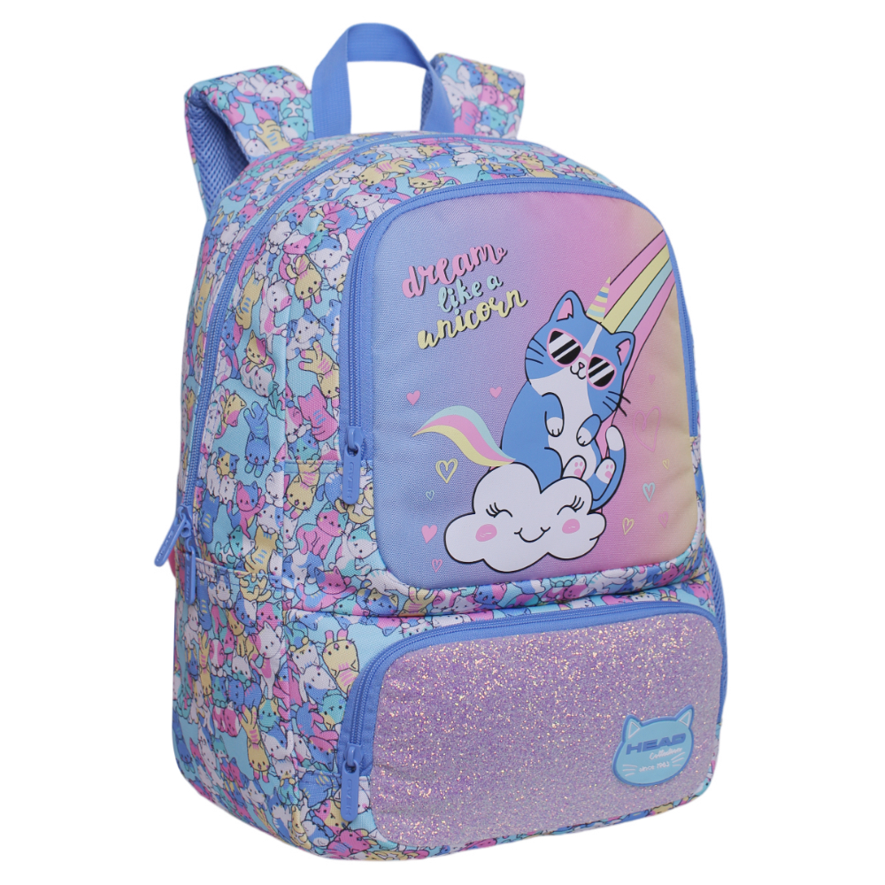 Mochila Infantil Niña Dance Cutie Cat Lavanda Head