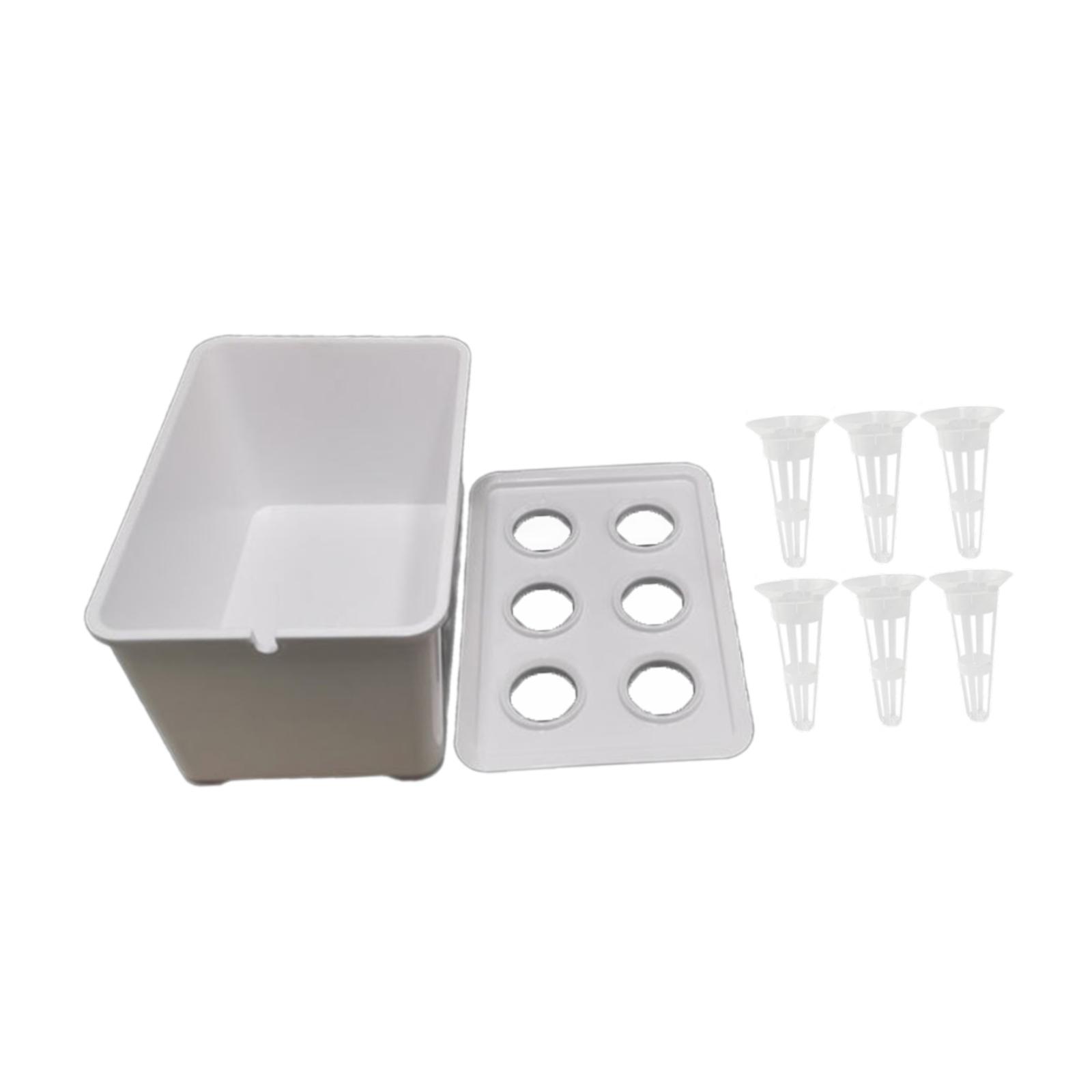 Magideal - De Cultivo Hidropónico, Contenedor De Plantación, Kit De Cultivo Hidropónico Práctico Y De Alto Rendimiento Para Jardines Exteriores Y Hoteles Blanco