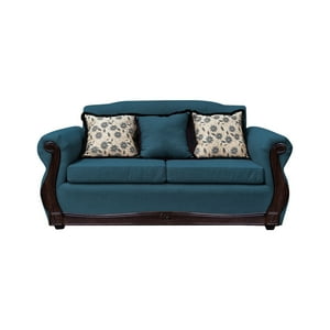 América Decora - Sofá Con Resorte Estructural Grand Santi Chenille 3 Personas Petróleo