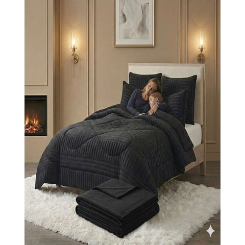 Mylhogar - Set Cubrecama Chiporro Más Sábana Polar 2 Plaza Premium