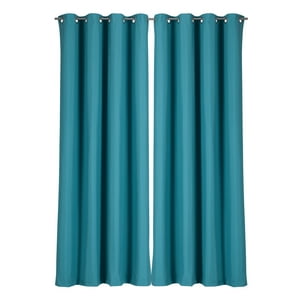 Clems - Pack 2 Cortina Tradicional 100% Blackout Turquesa