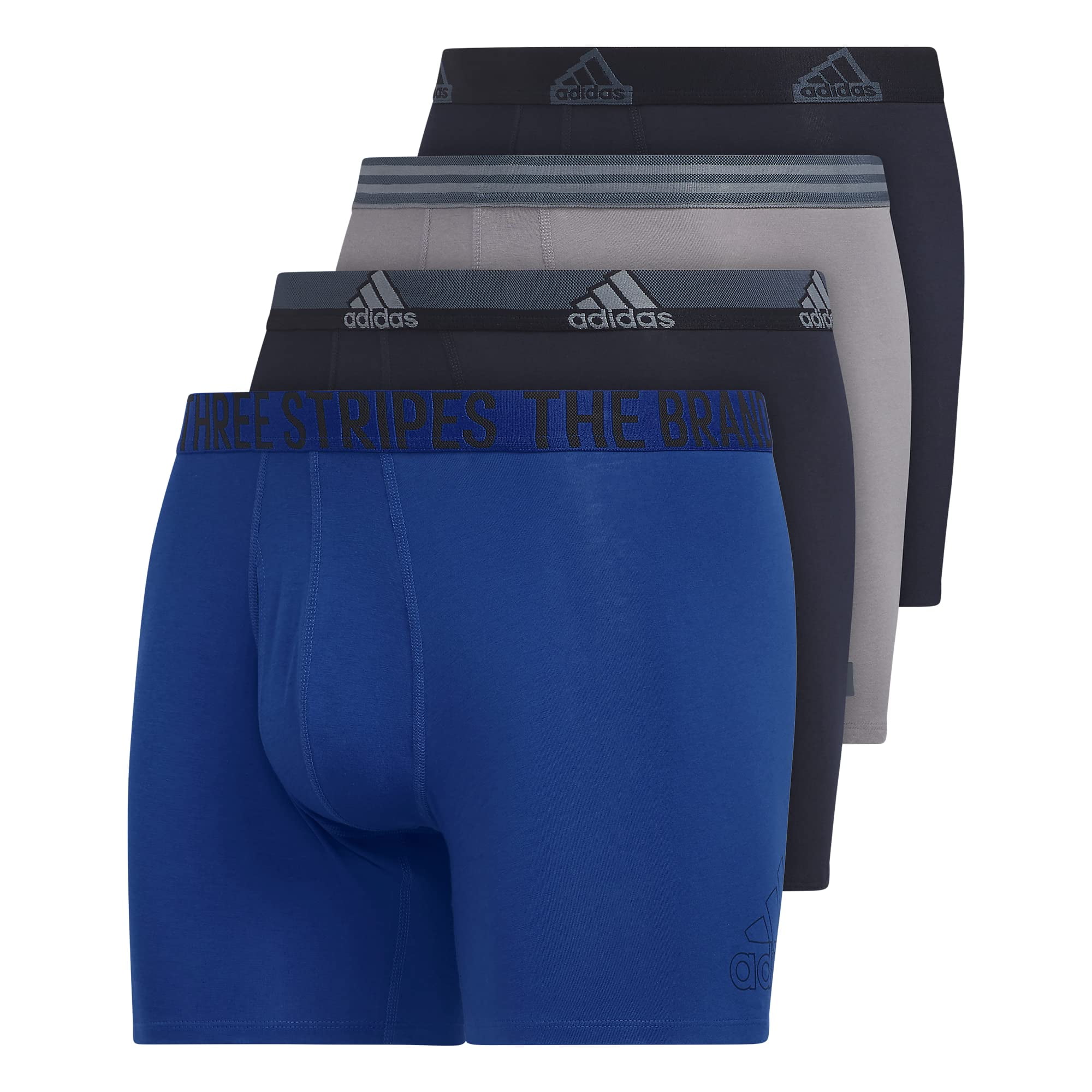 Calzoncillos Tipo Bóxer Adidas De Algodón Elástico Para Hombre, Paquete De 4