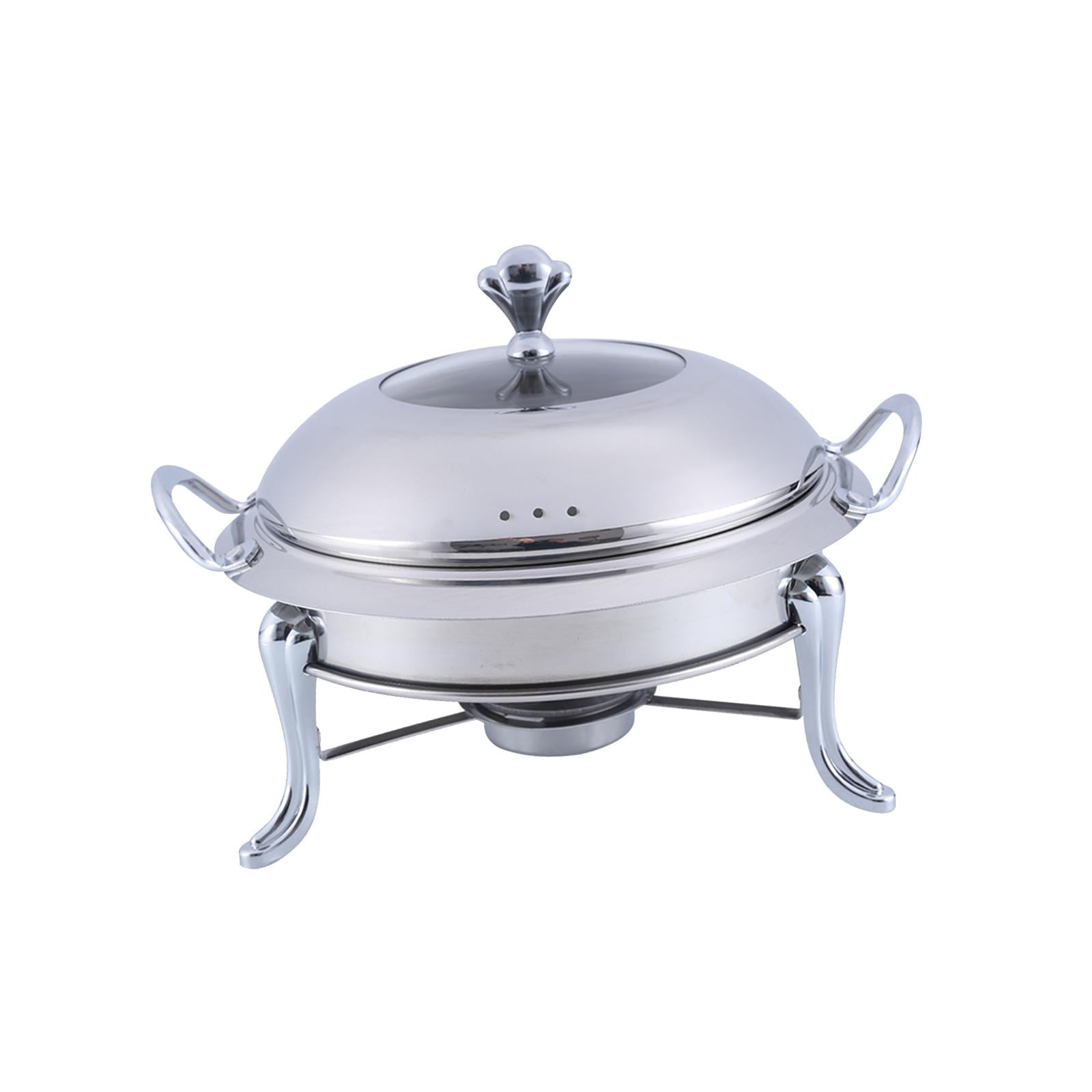 Magideal - Caldera De Combustible Sólido, Estufa De Combustible, Plato De Frotamiento De Acero Inoxidable, Juego De Buffet Para Utensilios De Cocina, Utensilio D Argén