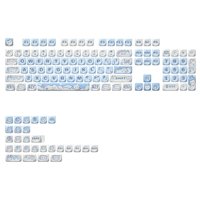 Magideal - Juego De Teclas Para Teclados Mecánicos, Teclas En Inglés, Palabras Claras, Fácil Instalación, Ideal Como Regalo, Teclas De Repuesto Con Sublimación Azul 132 Teclas